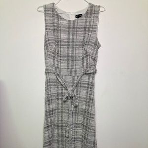 Kate and Lily Dress Size 10 Grey Plaid Fit and Flare with Tie